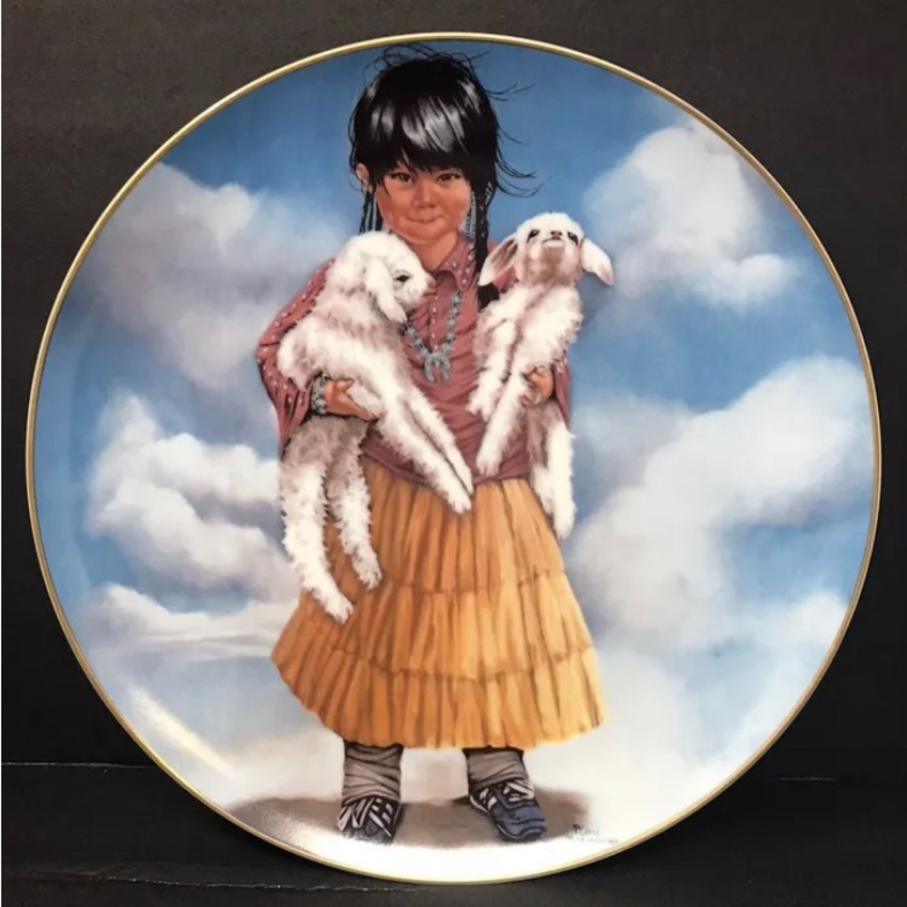 NAVAJO NANNY Penni Anne Cross Collector Plate Crown Parlan 10.5”